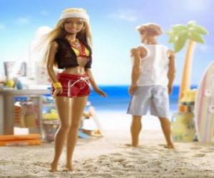 Puzzle Barbie και ο Ken στην παραλία